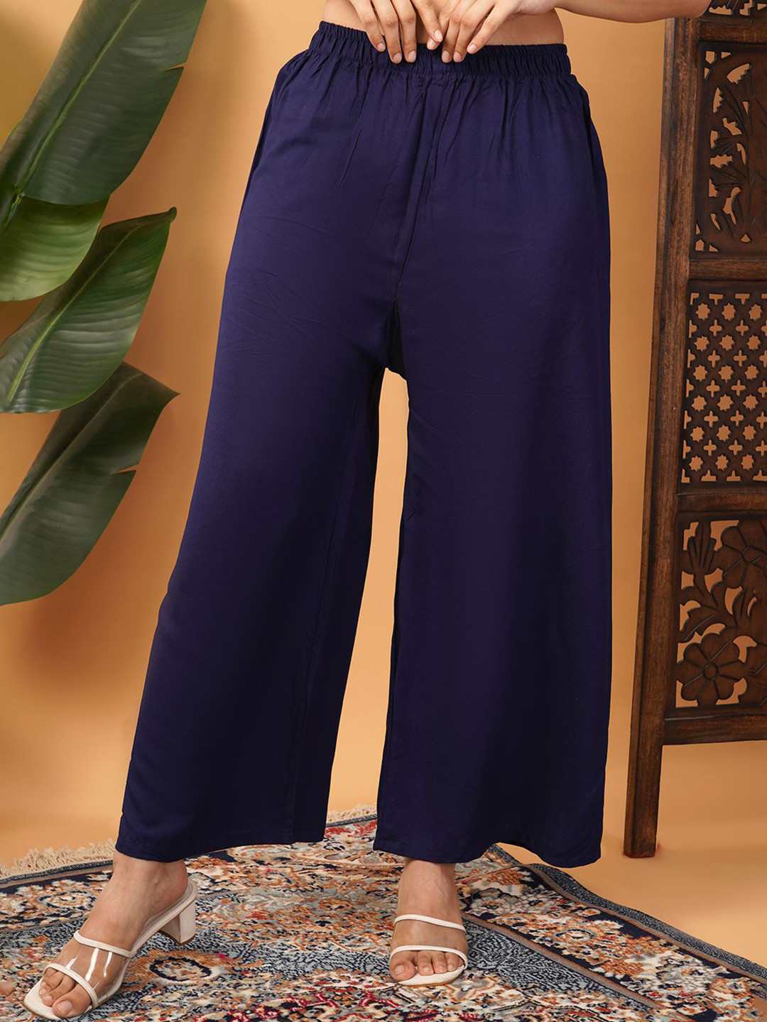 LEGITLOOKS Women Straight Western Cotton Palazzos