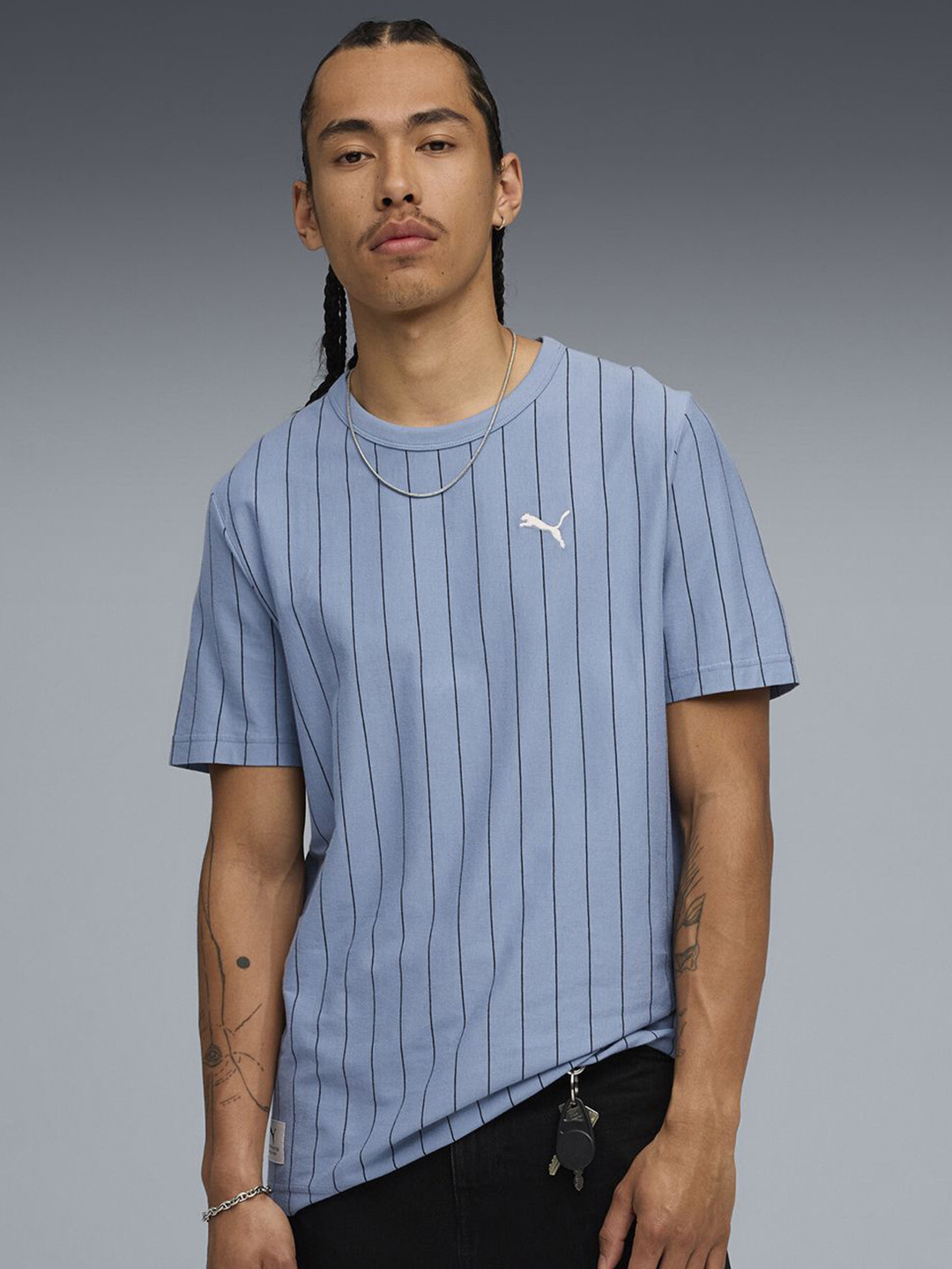 Puma Class Striped Cotton T-shirt