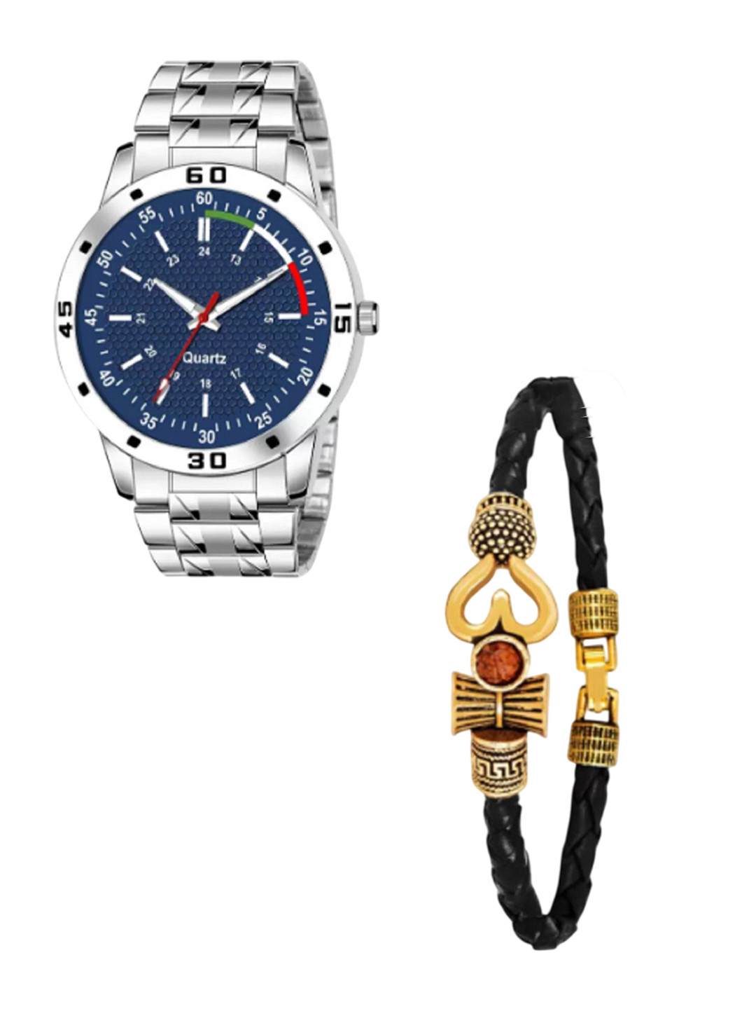 Miss Perfect Men Bracelet Style Straps Analogue Watch with Bracelet LJ395