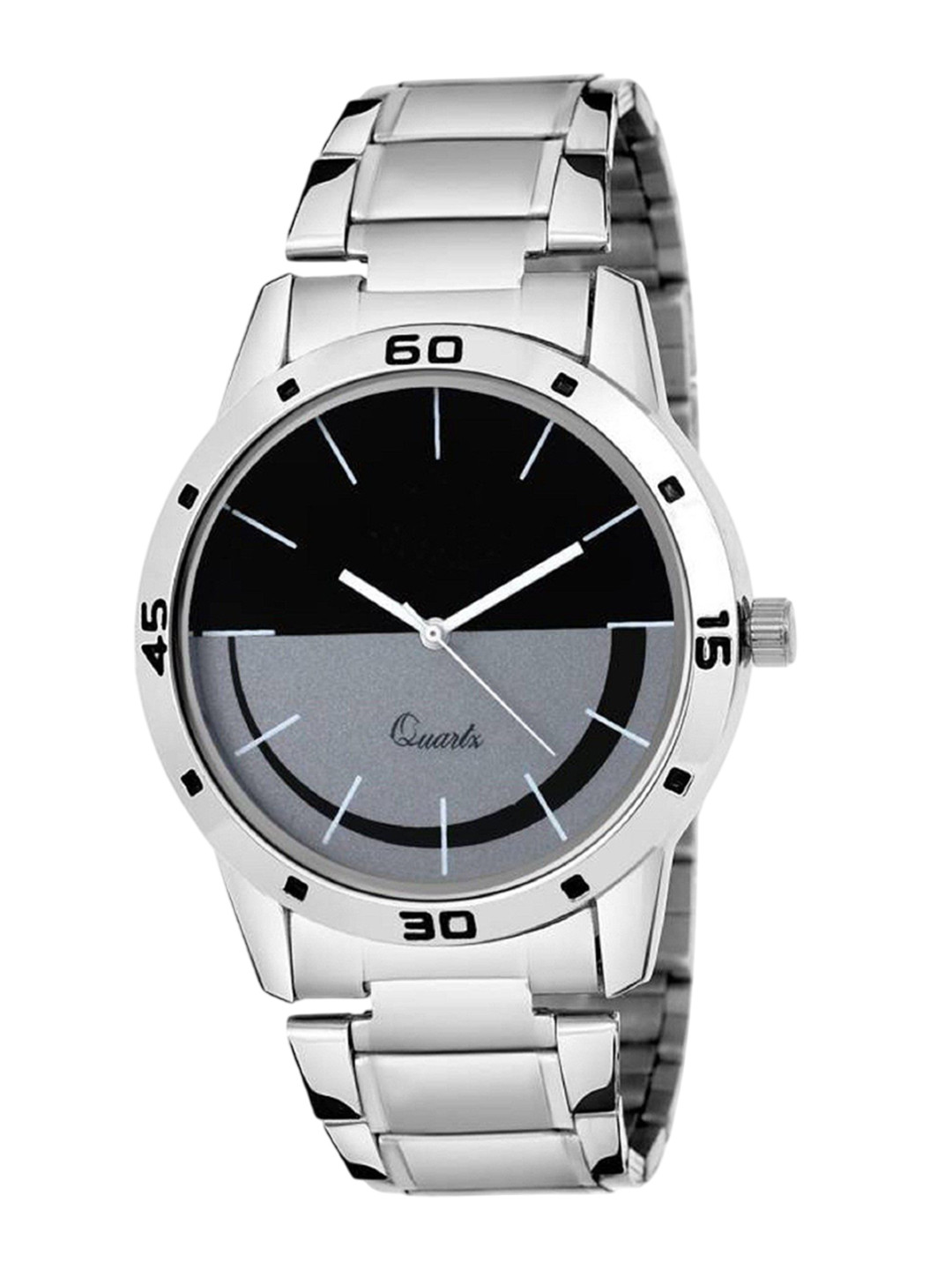 Miss Perfect Men Round Dial & Stainless Steel Bracelet Style Straps Analogue Watch aa1109