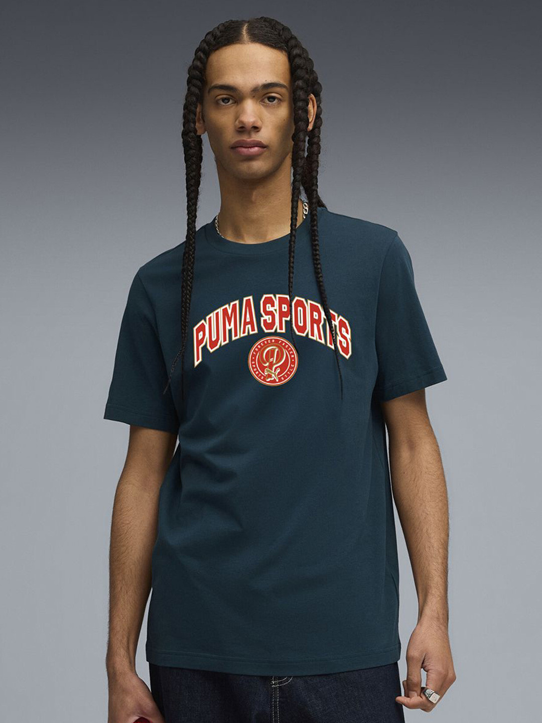 Puma Wardrobe Essentials Sports Legacy Graphic Cotton T-shirt