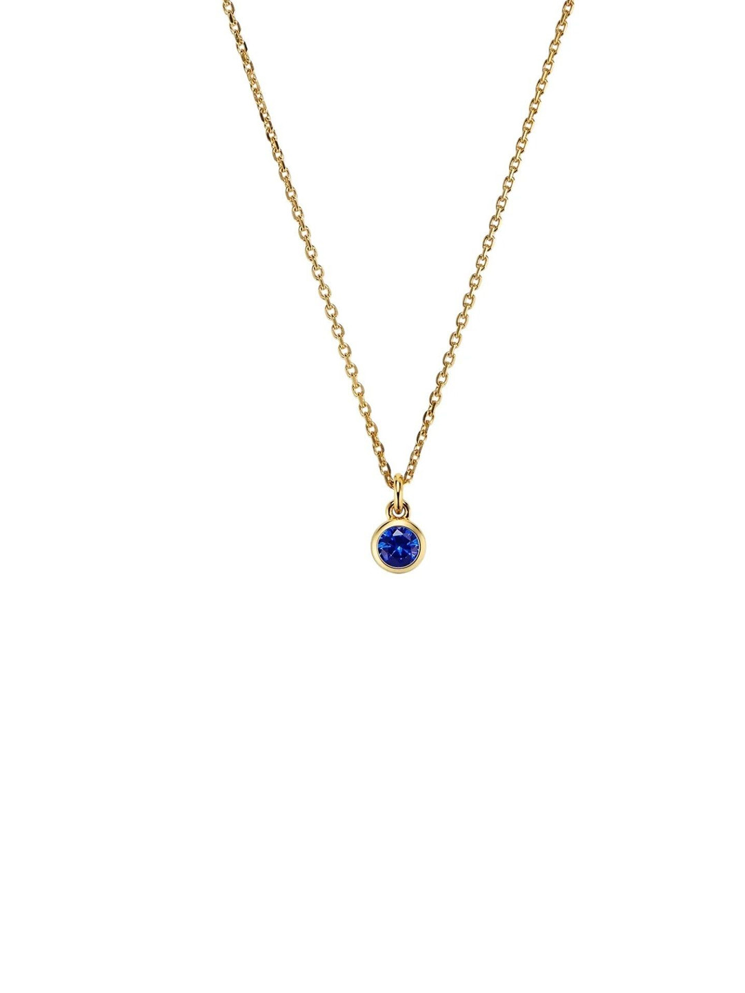 WOOYOU 925 Sterling Gold-Plated Birthstone Pendants With Chain