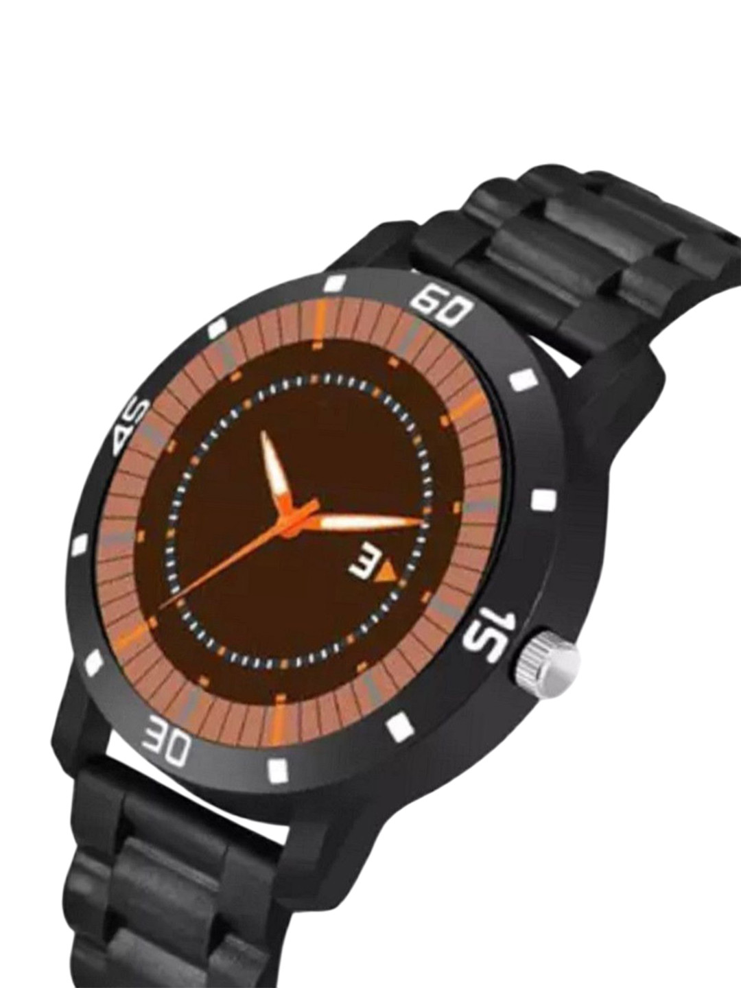 Miss Perfect Men Patterned Dial & Bracelet Style Straps Digital Watch CO_20