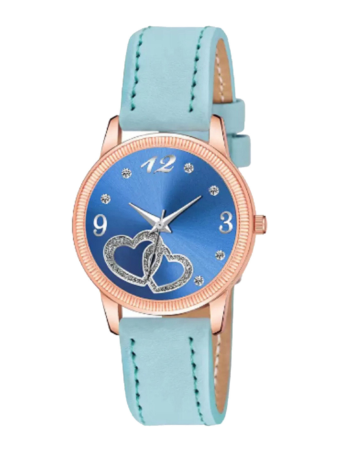 Miss Perfect Women Embellished Dial & Leather Textured Straps Analogue Watch PL471