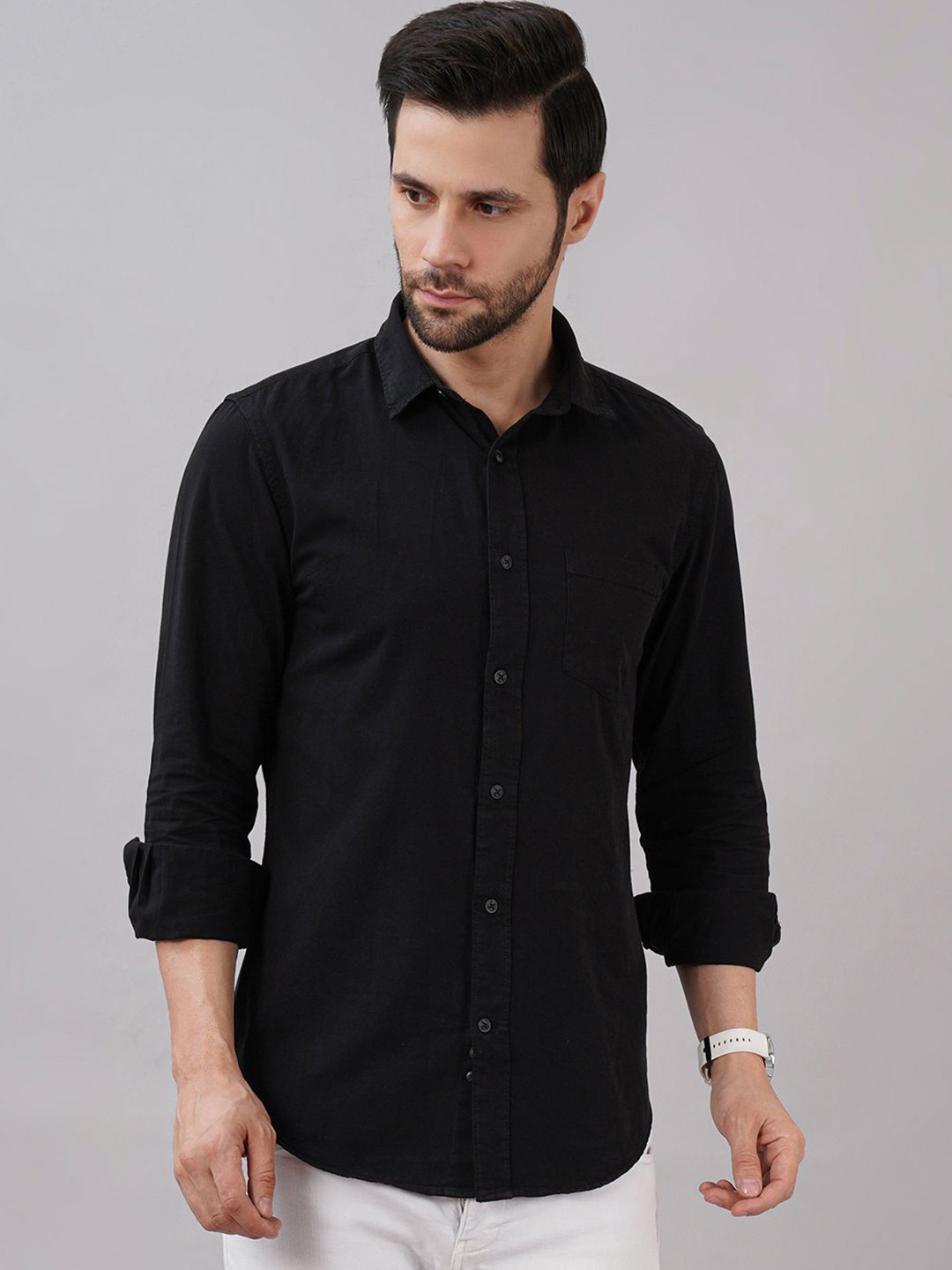 Sand Dunes Standard Cutaway Collar Cotton Opaque Shirt