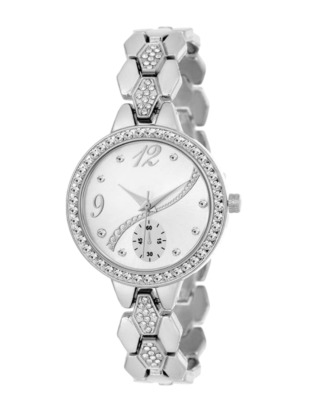Miss Perfect Women Embellished Dial & Bracelet Style Straps Analogue Watch q137