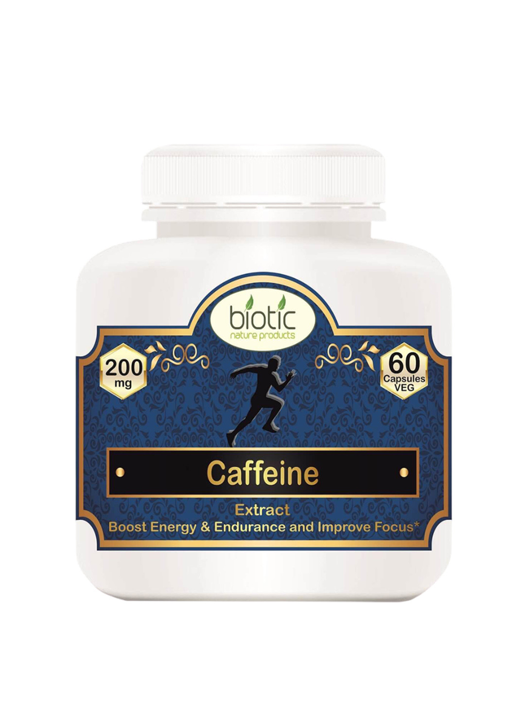 Biotic Caffeine 200mg Capsules - 60 Capsules