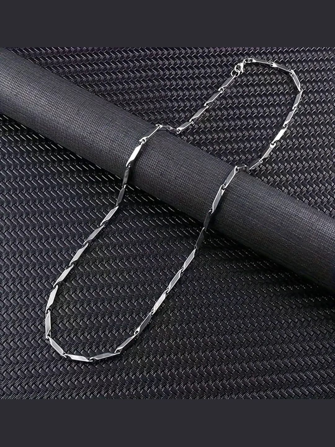 Tustrion Unisex Stainless Steel Silver-Plated Chain