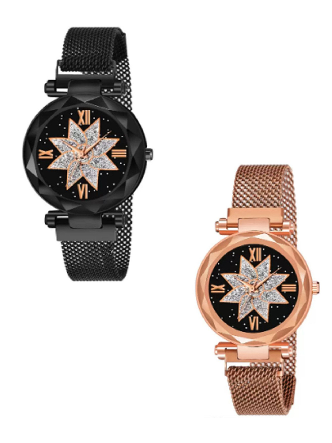 Miss Perfect Women Set of 2 Bracelet Style Straps Analogue Watches DF211