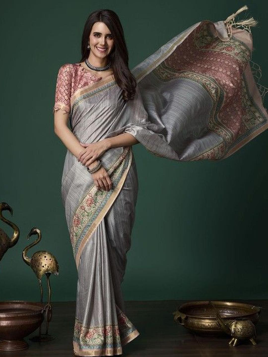KARAGIRI Zari Mangalagiri Silk Saree