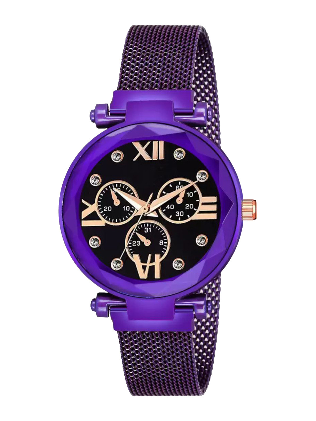 Miss Perfect Women Embellished Dial & Bracelet Style Straps Analogue Watch jk643