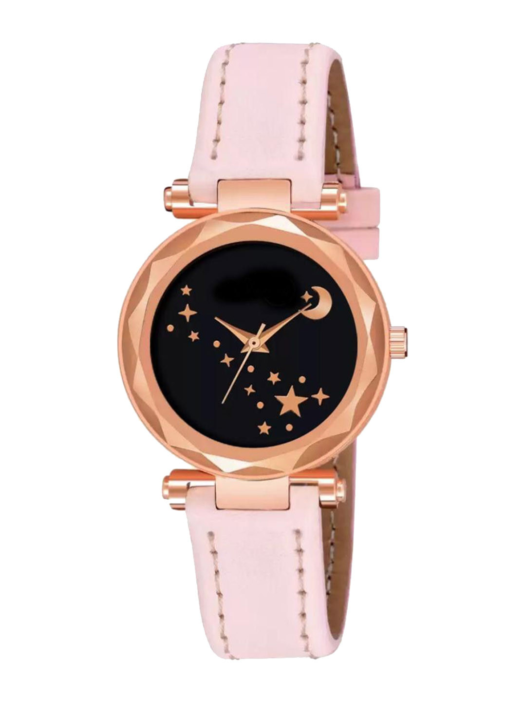 Miss Perfect Women Embellished Dial & Leather Textured Straps Analogue Watch Cvv19