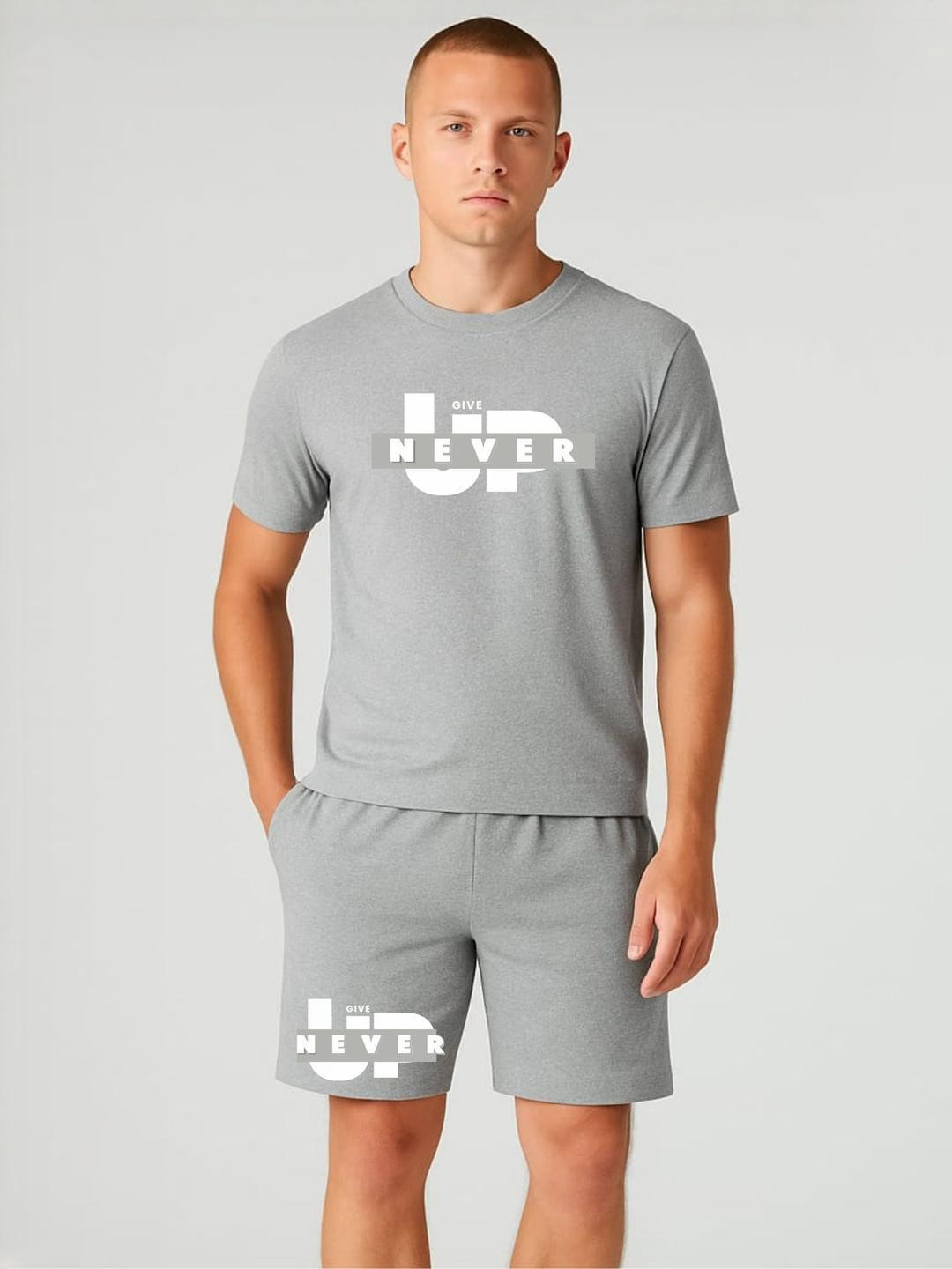 FABSTIEVE Men Never Give Up Printed Cord-Set