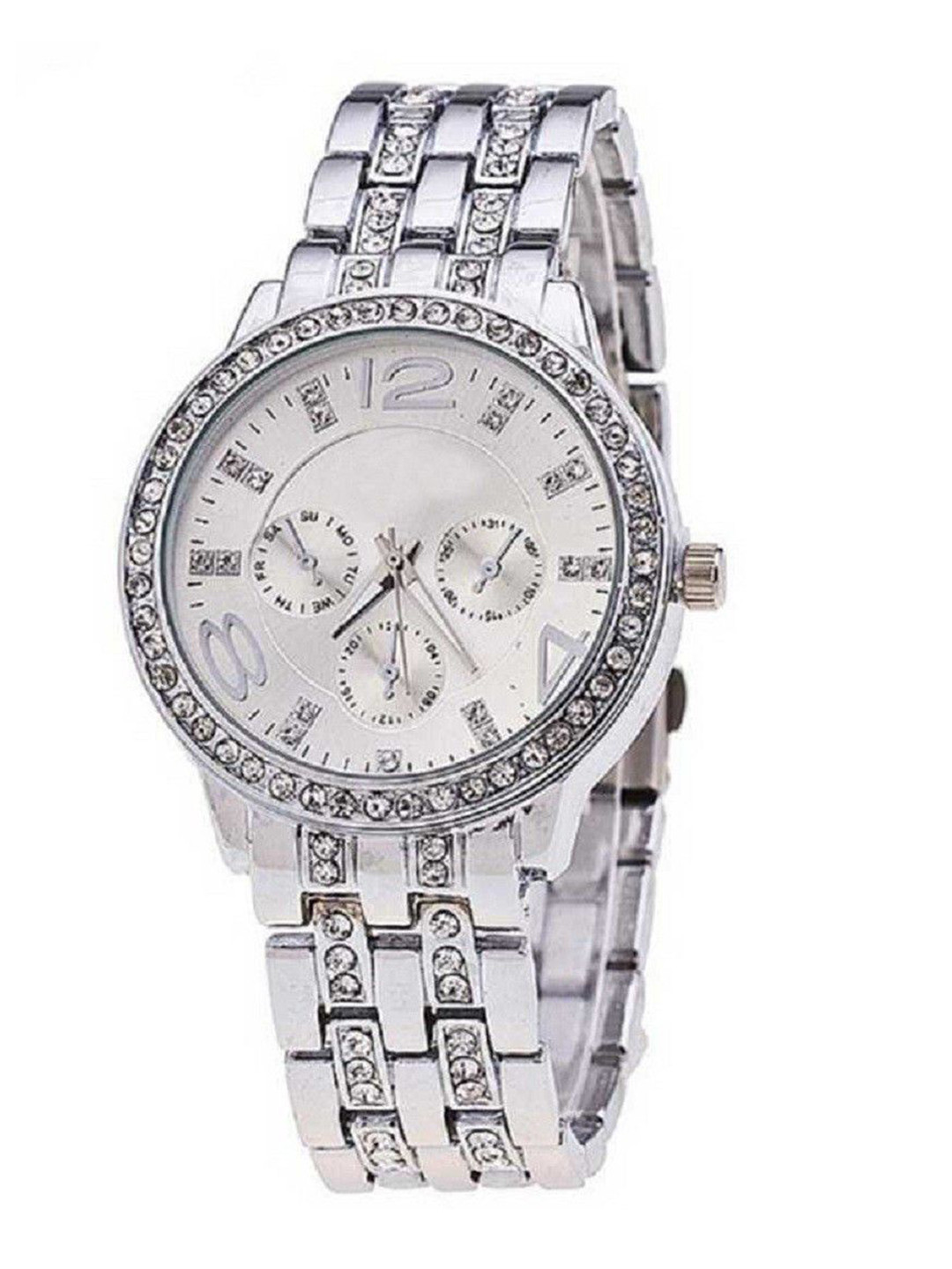 Miss Perfect Women Embellished Dial & Bracelet Style Straps Analogue Watch ni461