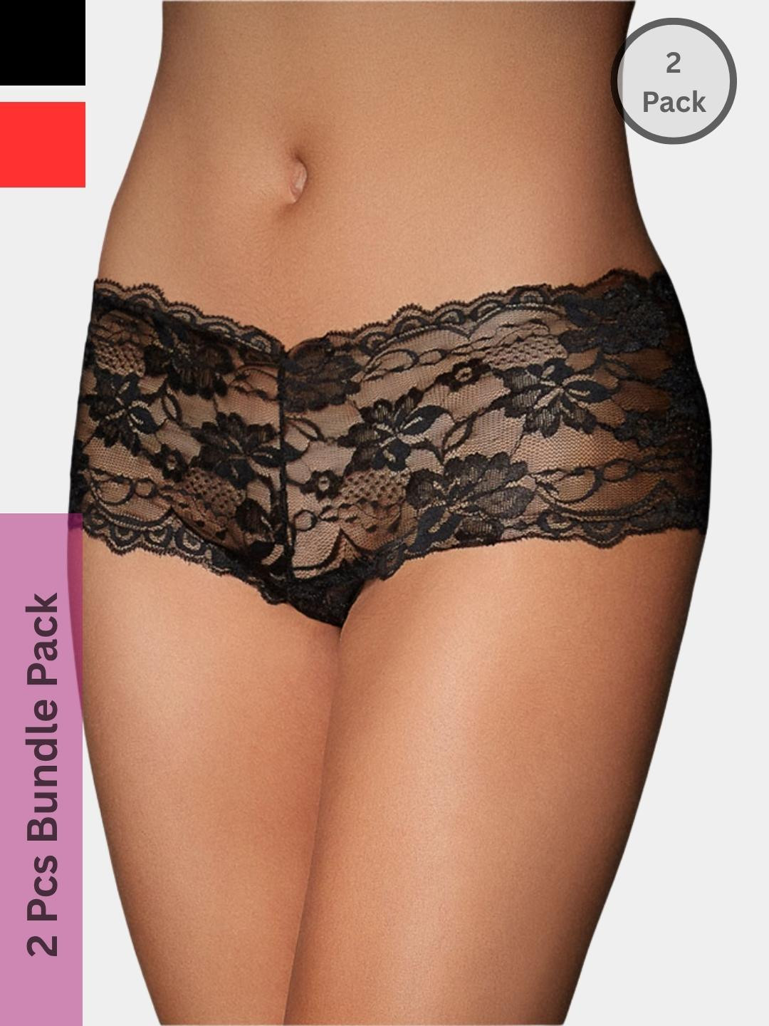 Ribald The Neech Pack of 2 Women Nylon Hipster Panty