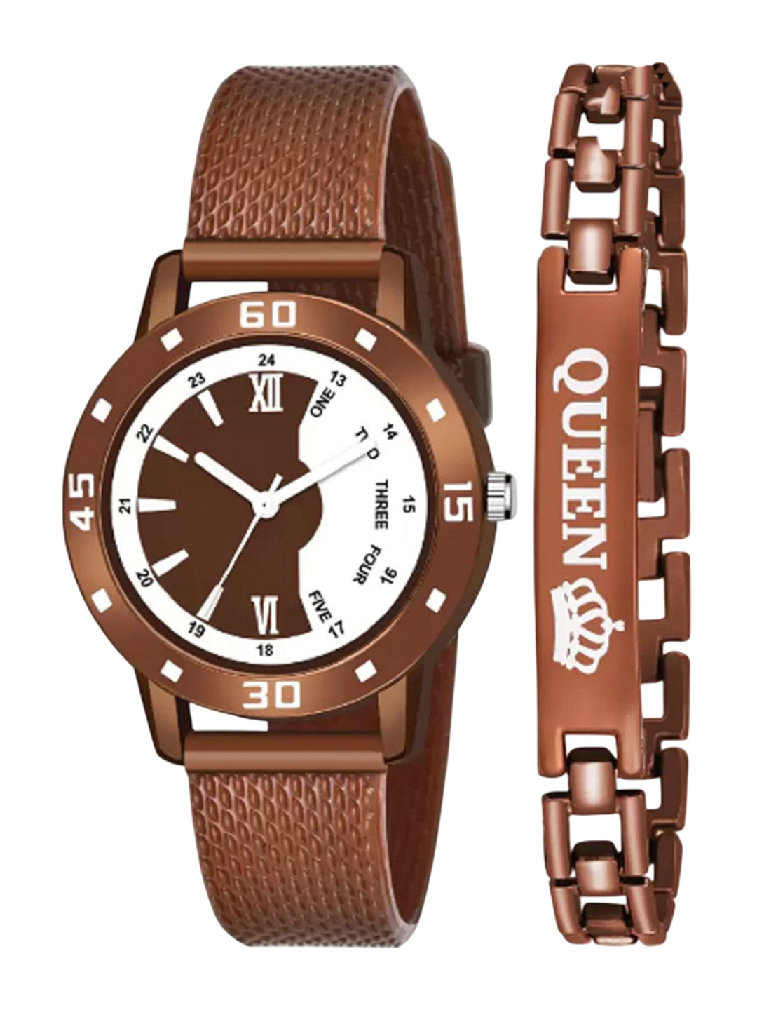 Miss Perfect Women Round Dial & Bracelet Style Straps Analogue Watch with Bracelet LJ387