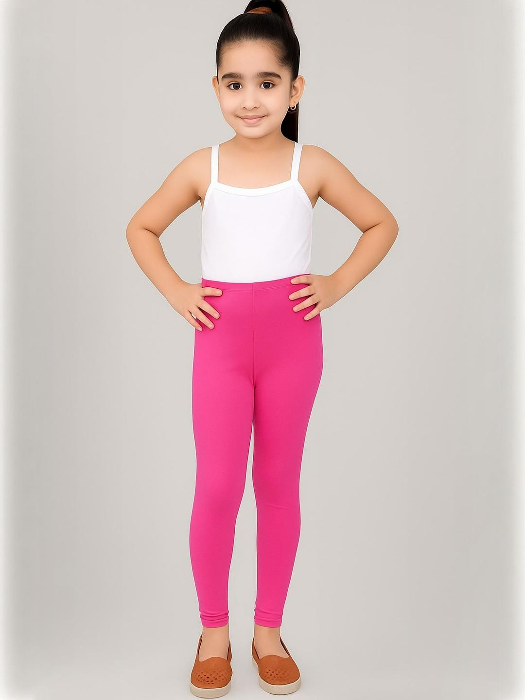 TIK TOK WEARS Pack Of 2 Girls Cotton Churidar Length Leggings