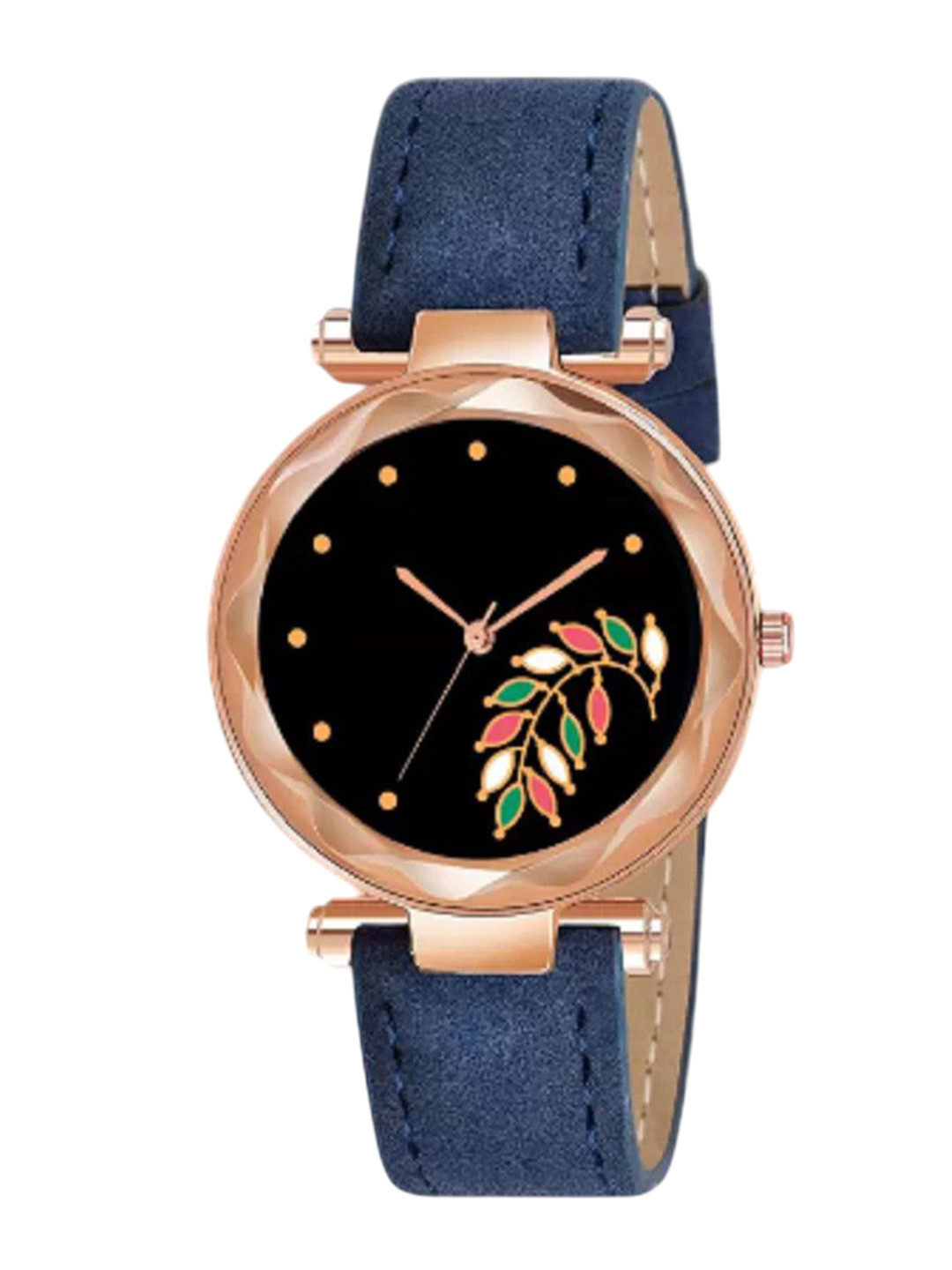 Miss Perfect Women Embellished Dial & Leather Straps Analogue Watch LJ115