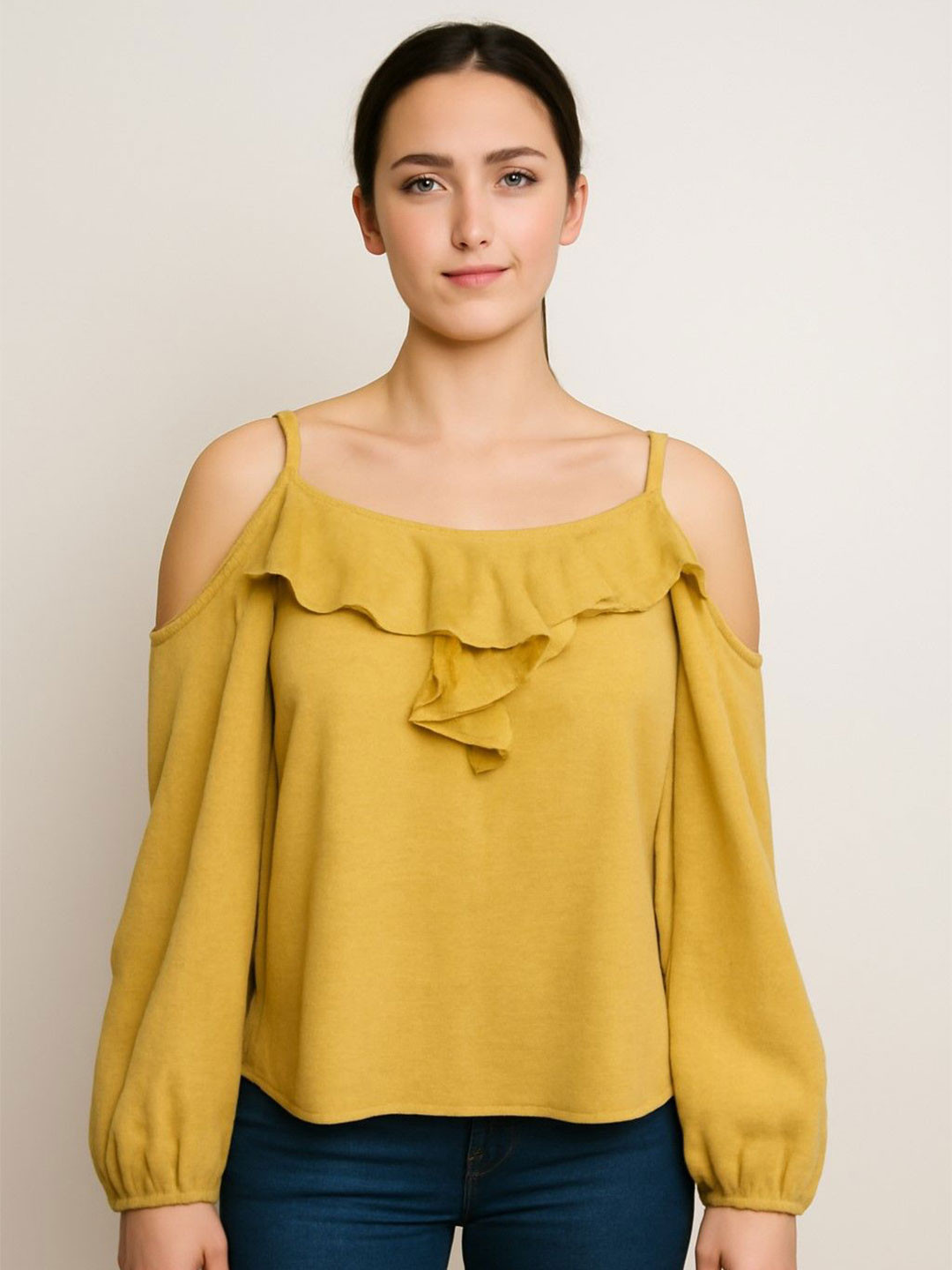 sollobell Shoulder Straps Cold-Shoulder Top