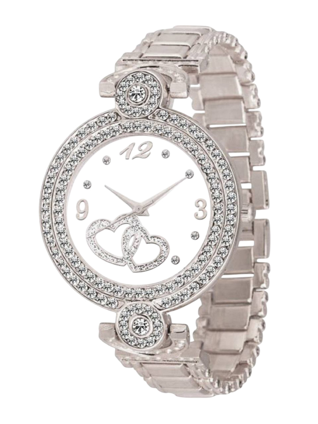 Miss Perfect Women Embellished Dial & Bracelet Style Straps Analogue Watch FA78
