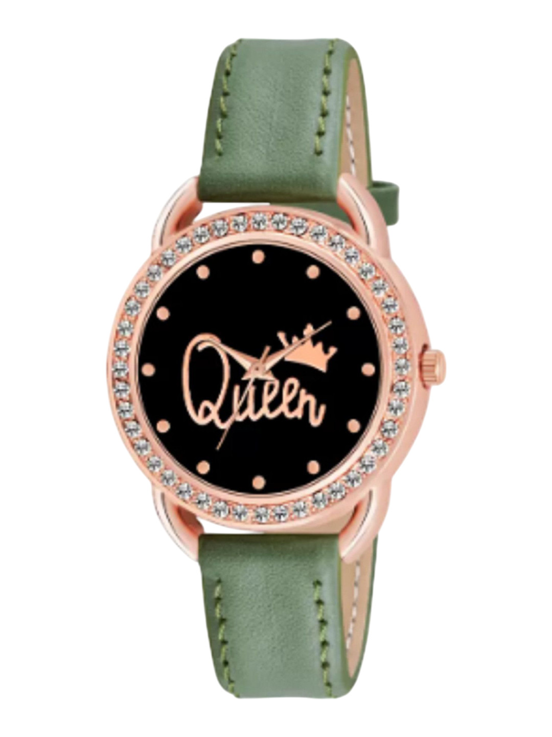 Miss Perfect Women Embellished Dial & Leather Straps Analogue Watch jk_1858