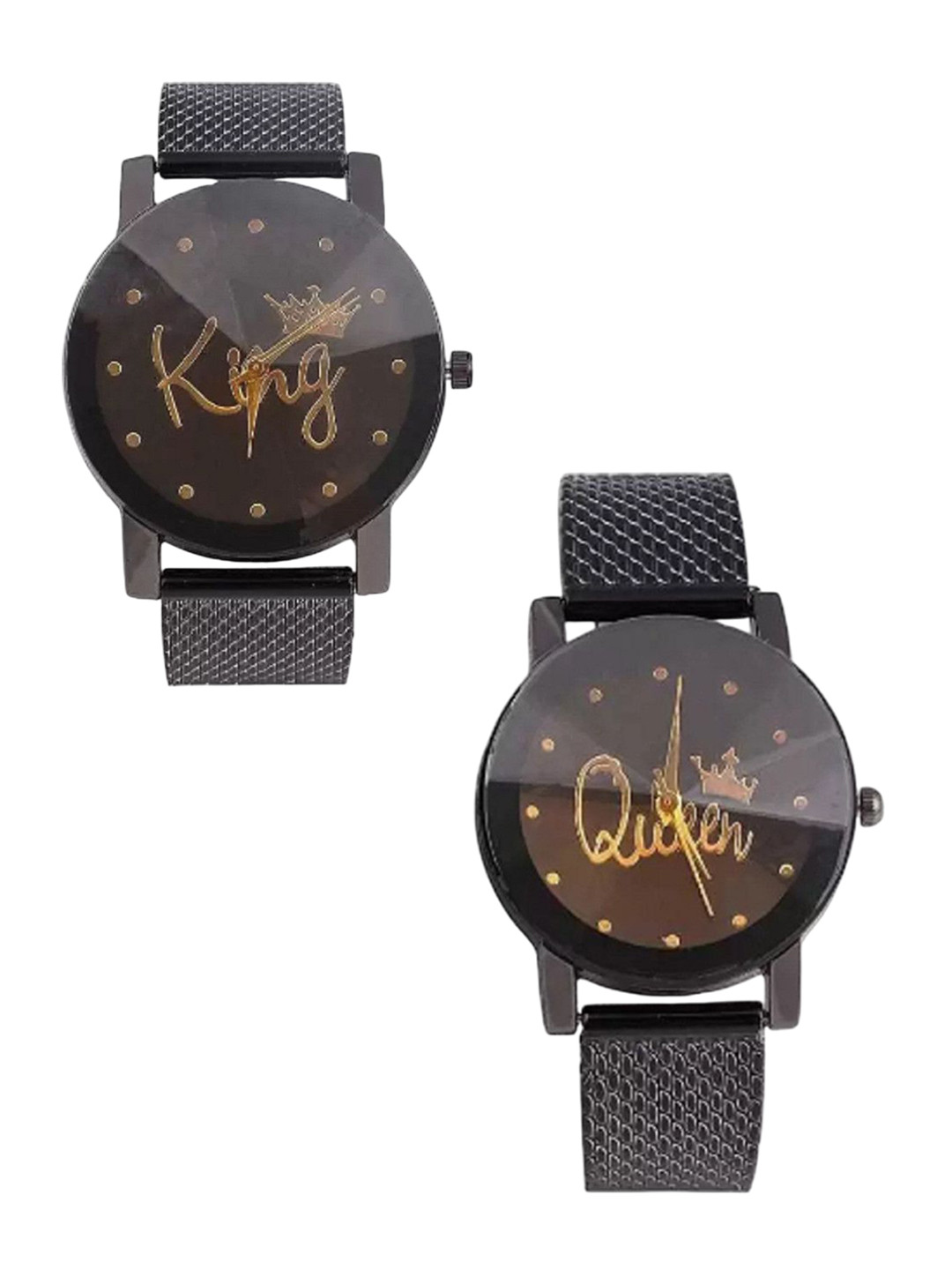 Miss Perfect Unisex Set Of 2 Dial & Bracelet Style Straps Analogue Watch PL477