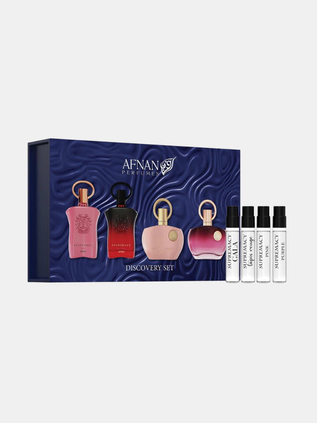 Afnan Set Of 4 Supremacy Gala, Tapis Rouge, Pink & Purple  Eau De Parfum - 2 ml Each