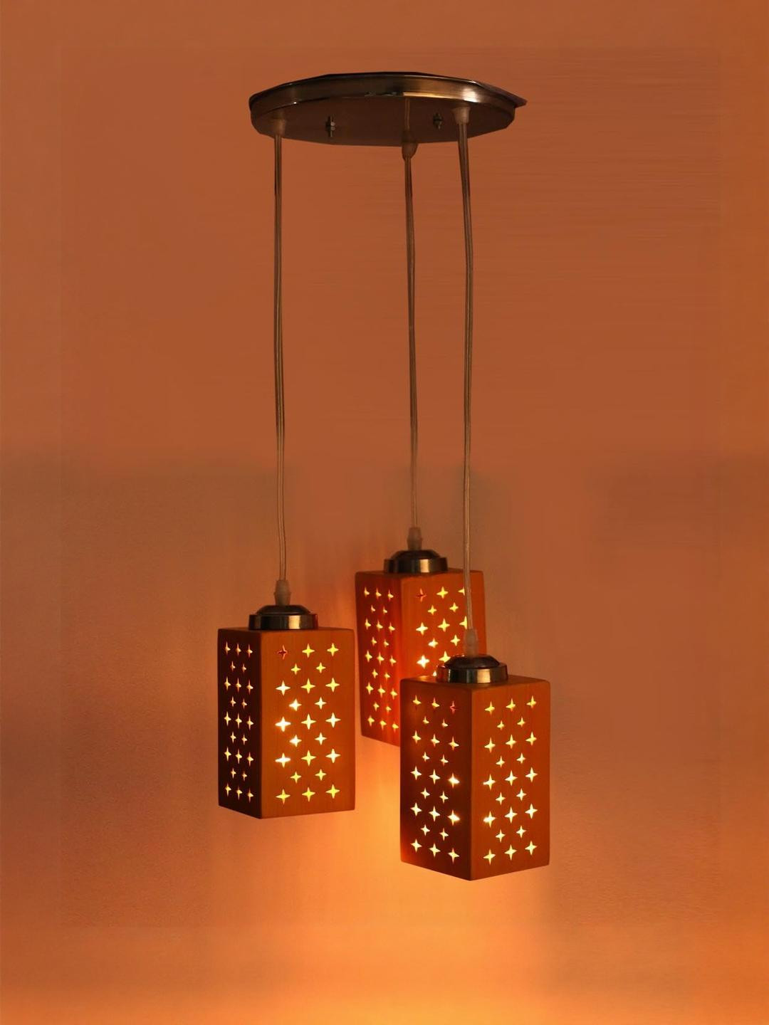 SOMIL Cream Glass Cylinder Ceiling Lamps