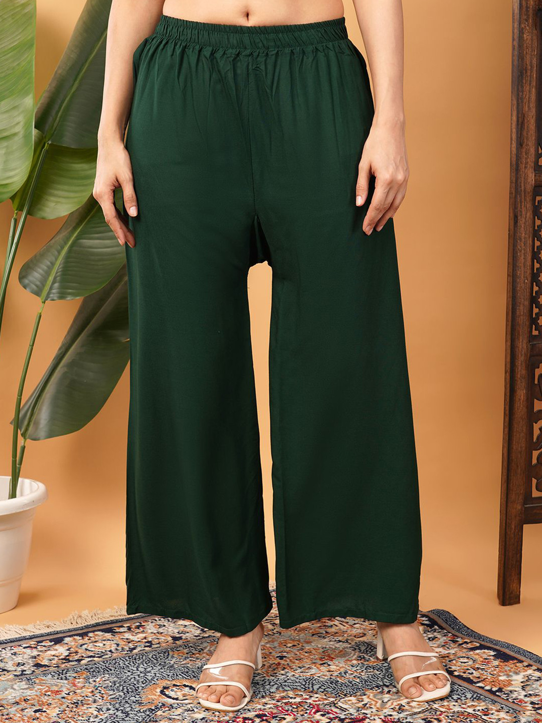 LEGITLOOKS Women Solid Wide Leg Knitted Palazzos