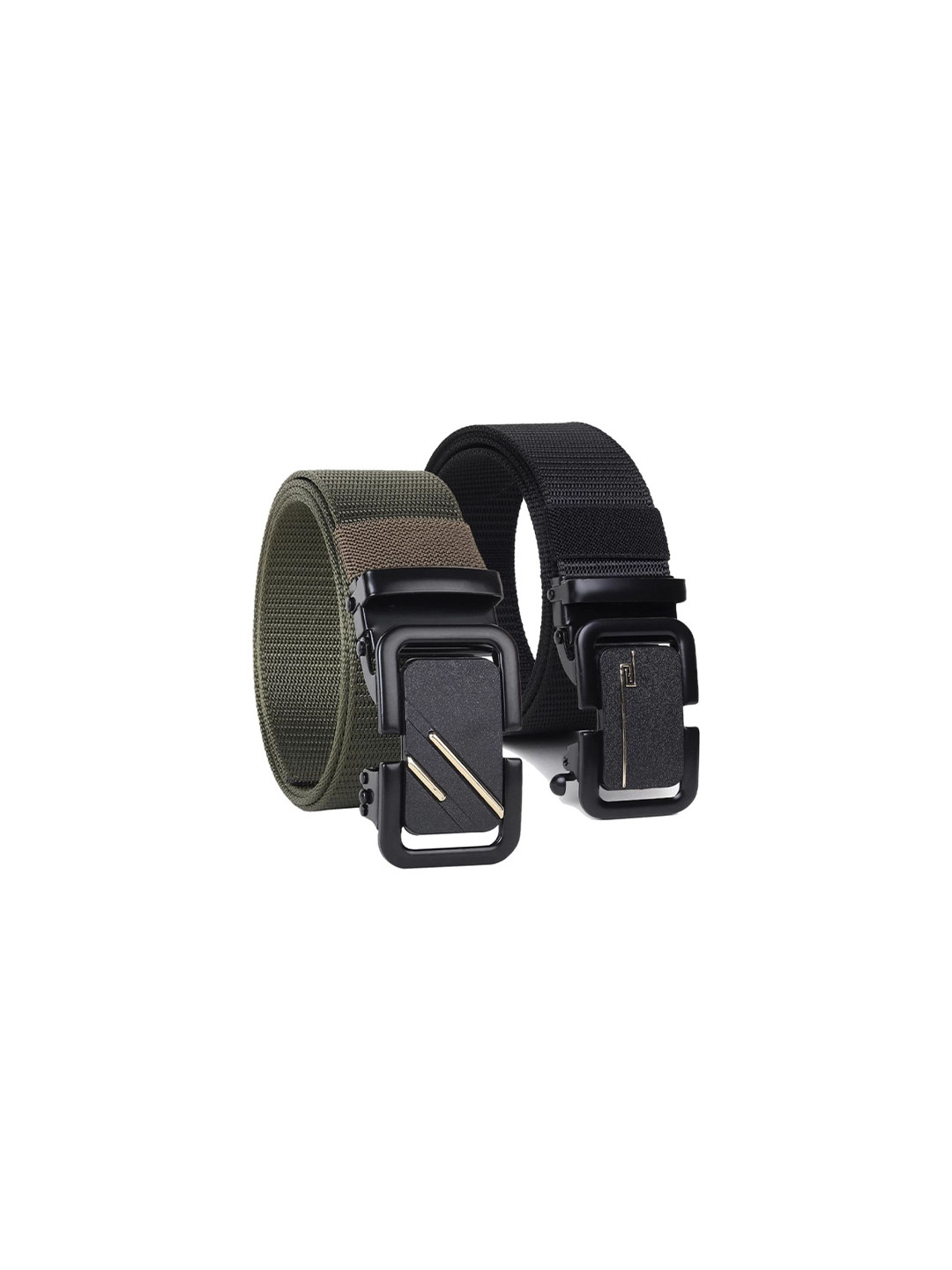 SHOPGLOBAL Unisex Pack of 2 Textured Slim Belt