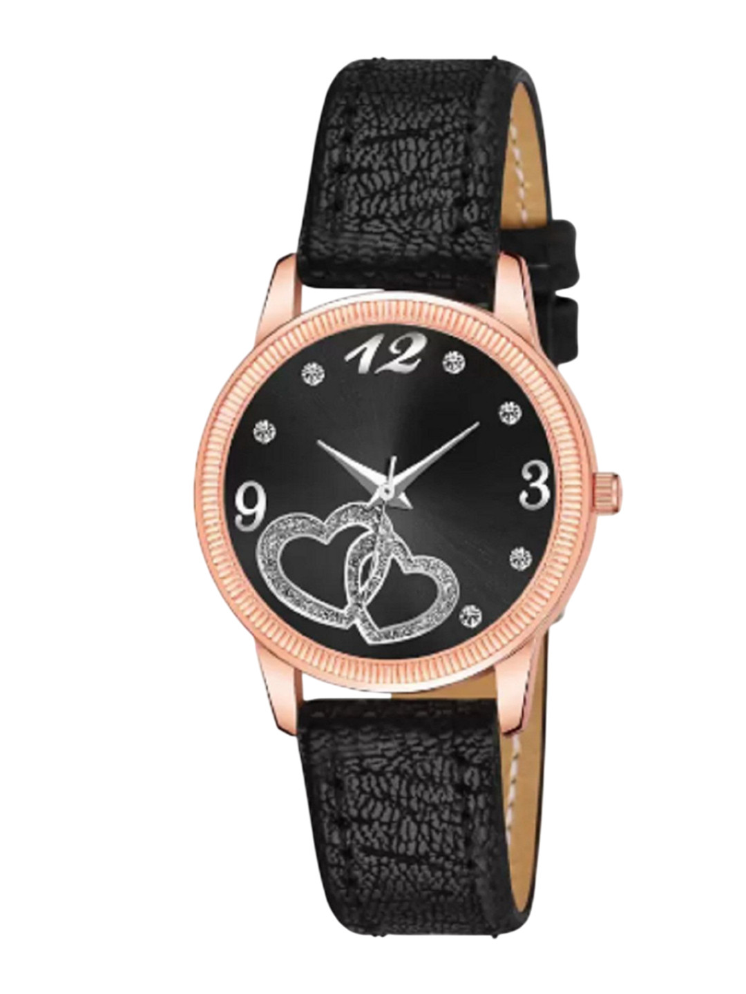 Miss Perfect Women Embellished Dial & Leather Textured Straps Analogue Watch PL466