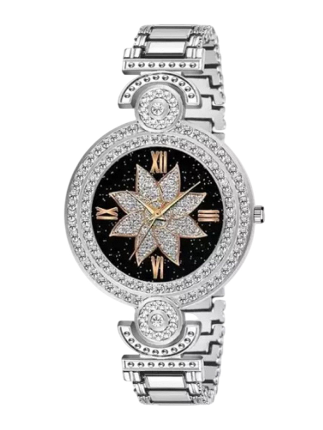 Miss Perfect Women Embellished Dial & Bracelet Style Straps Analogue Watch QR21