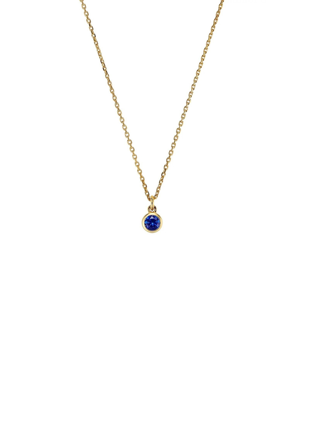 WOOYOU 925 Sterling Gold-Plated Birthstone Pendants With Chain