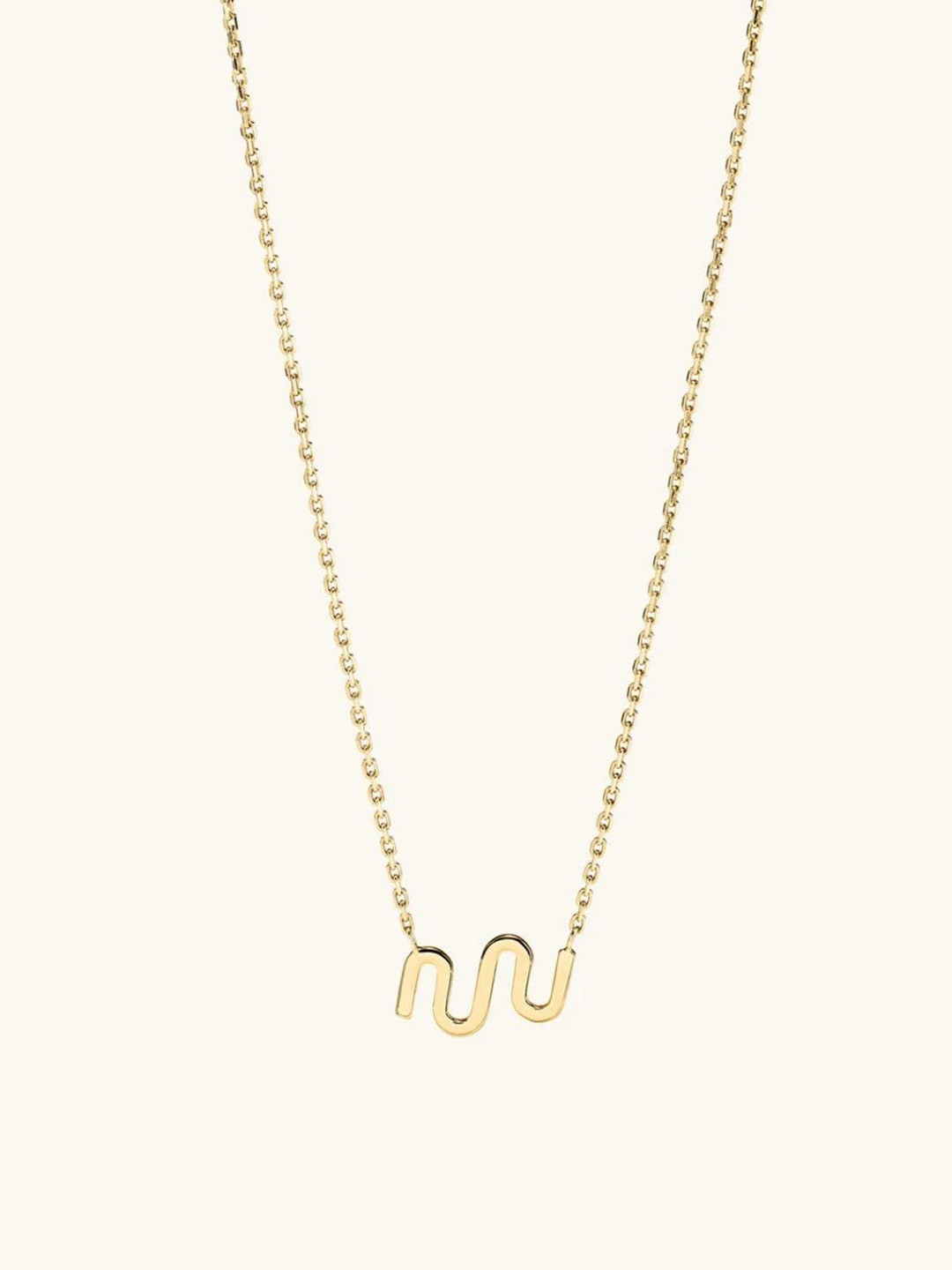 WOOYOU Gold-Plated Aquarius Zodiac Sign Pendant With Chain