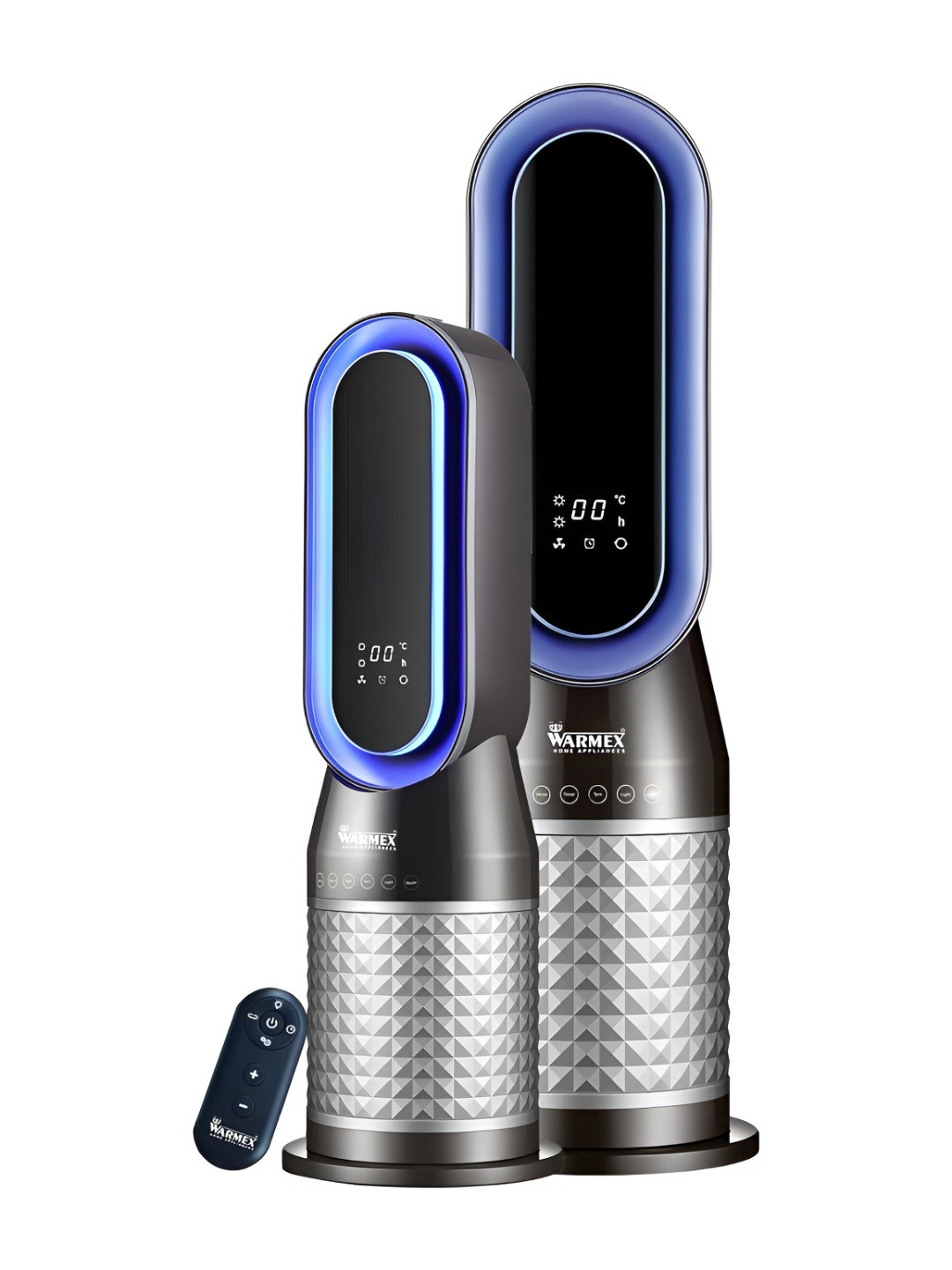 Warmex Home Appliances Grey & Black Tower Fan Heater
