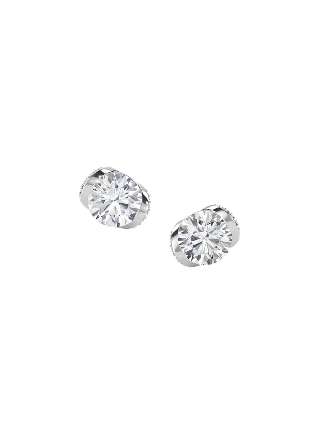 LUNA Women 14 Kt Lab Grown Diamond Studded Studs 1.66gm 0.99 gm
