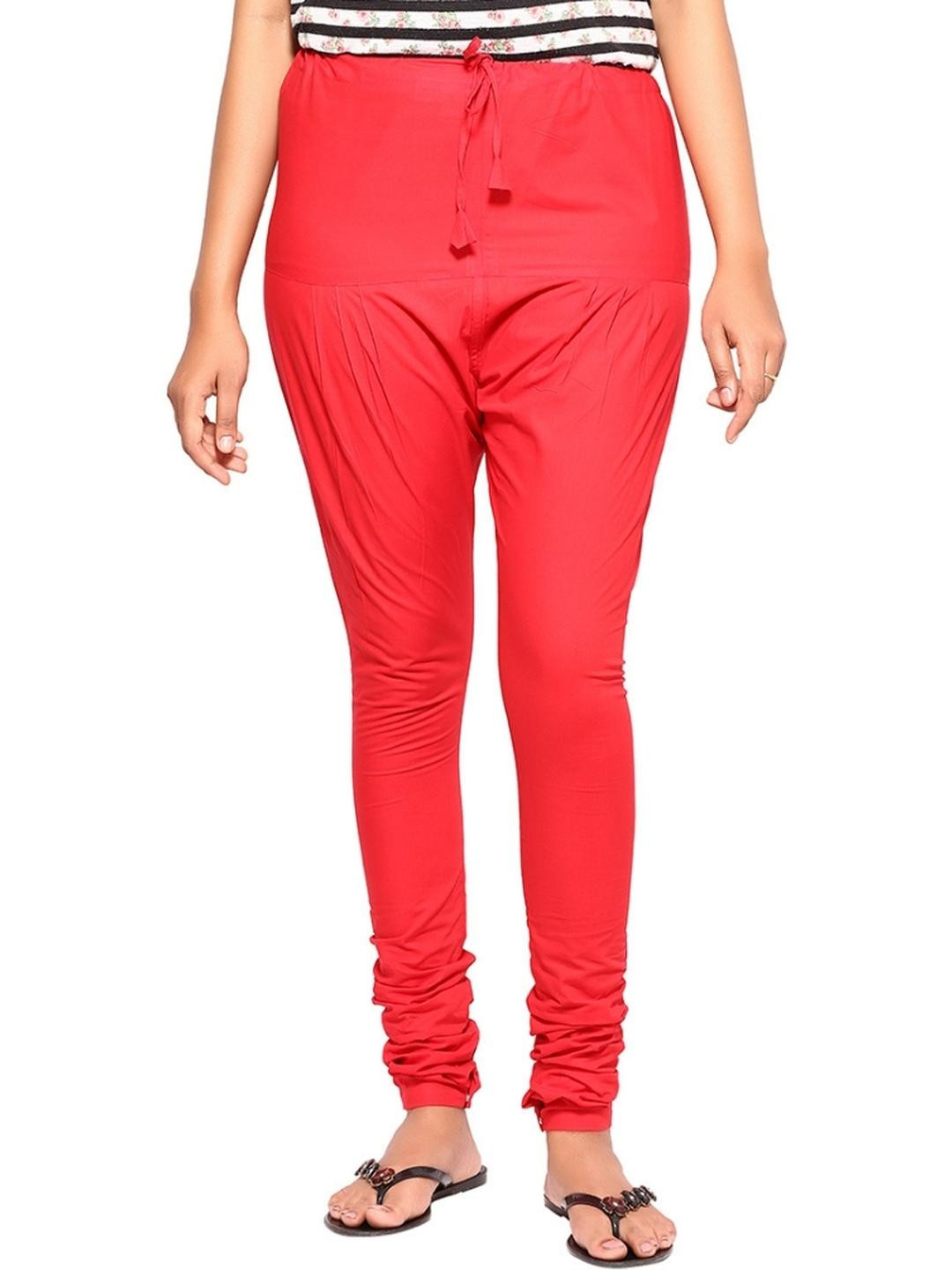 Happy Bunny Women Red Straight Fit Cotton Salwar