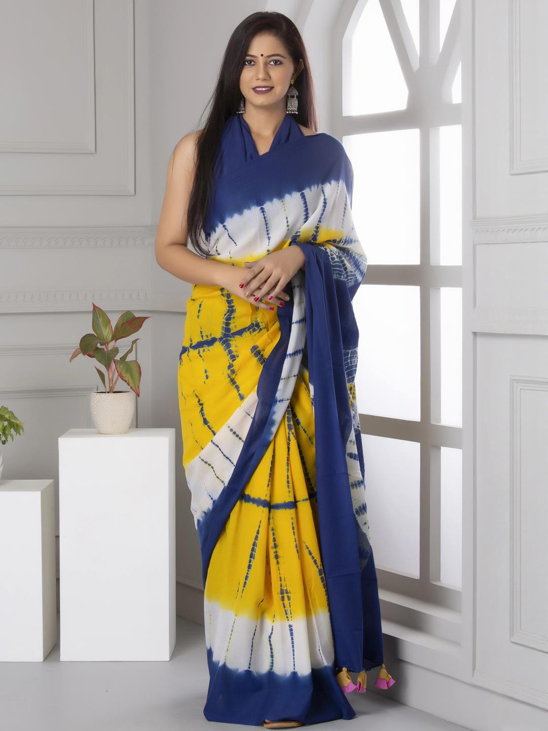 Pinkcity Trade World Pure Cotton Bandhani Saree