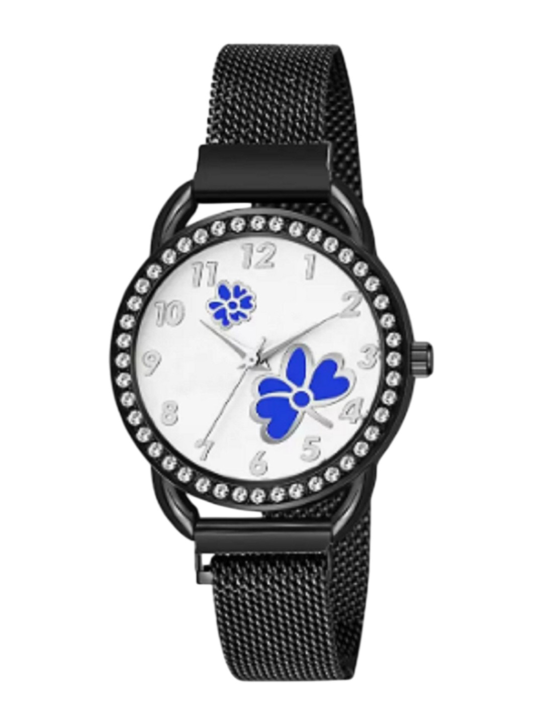 Miss Perfect Women Embellished Dial & Bracelet Style Straps Analogue Watch DF132