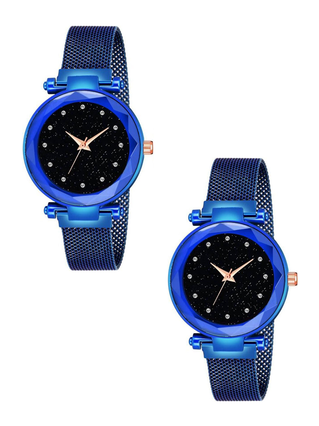 Miss Perfect Women Set of 2 Embellished Dial & Bracelet Style Straps Analogue Watch CO3