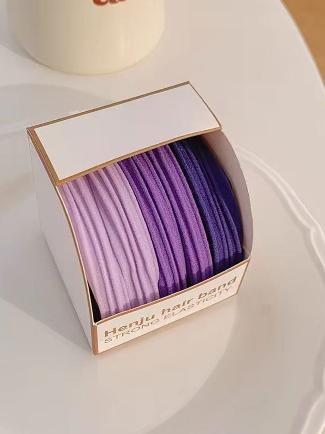 Radhya Accessories Women Cotton Candy Set of 6 Hairties Set