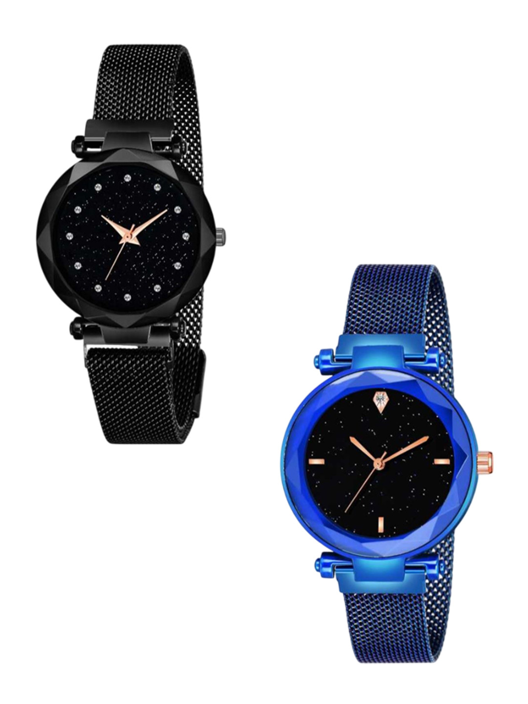 Miss Perfect Women Pack of 2 Round Dial & Bracelet Style Straps Analogue Watches PayM255