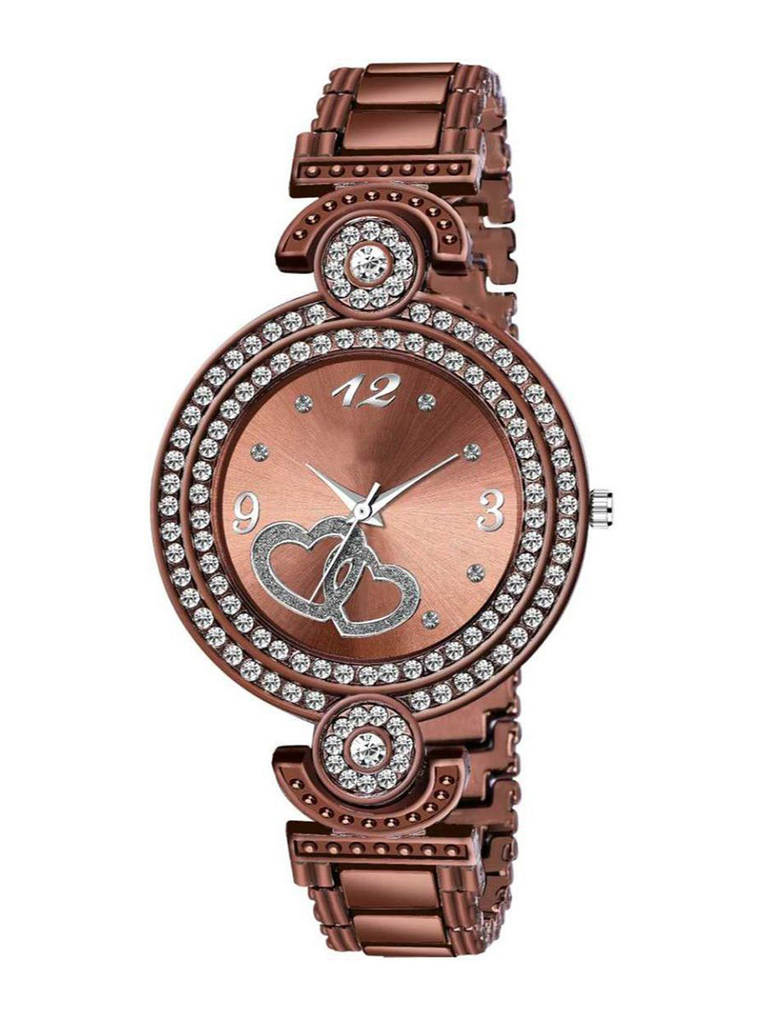 Miss Perfect Women Embellished Dial & Bracelet Style Straps Analogue Watch KI64