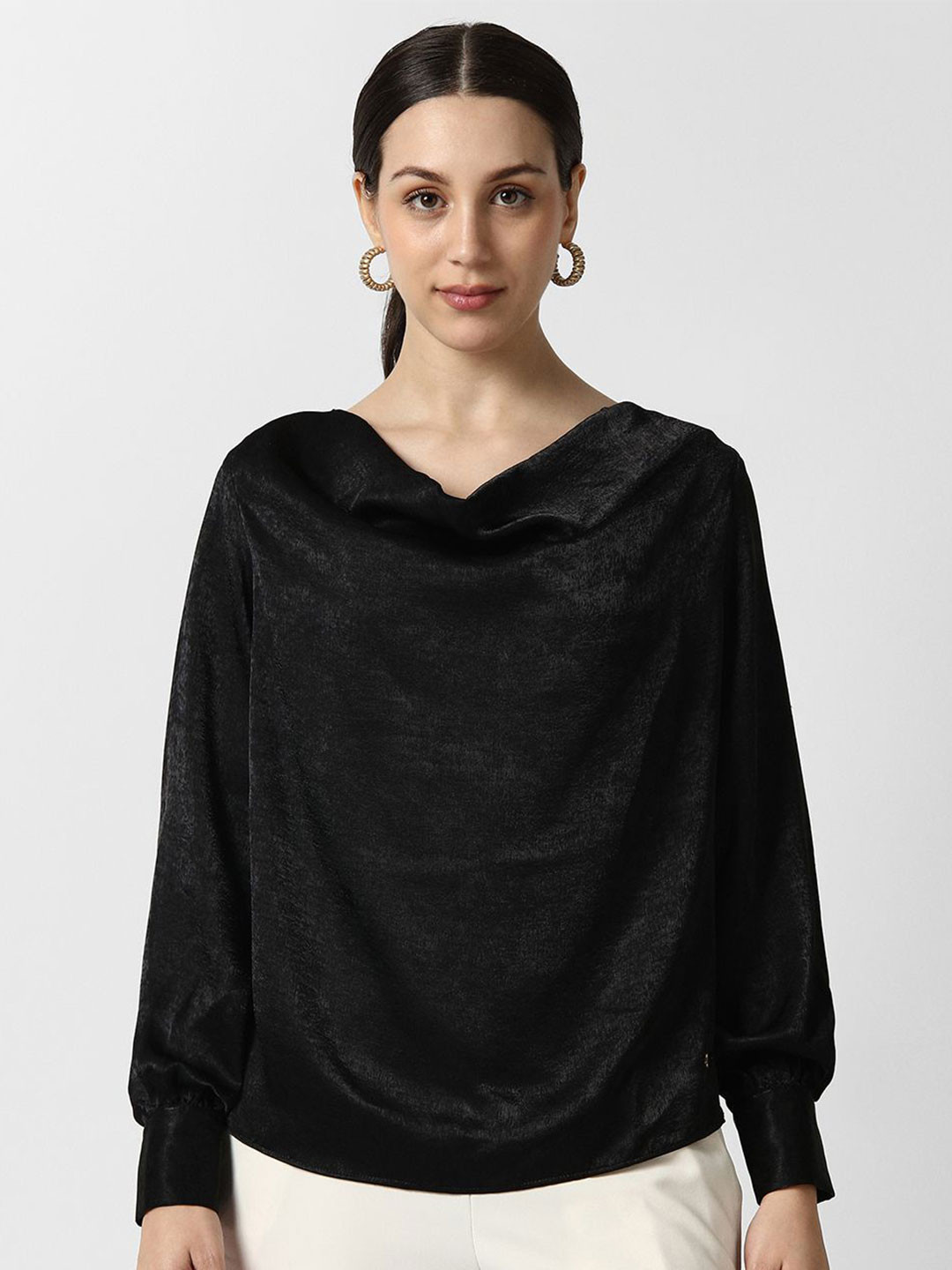 Van Heusen Woman Cowl Neck Batwing Sleeve Top