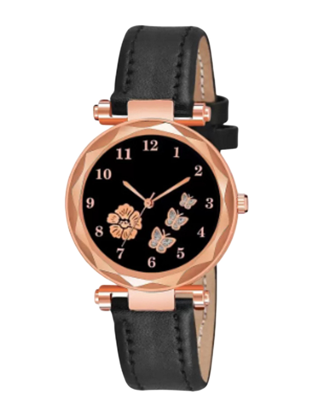 Miss Perfect Women Textured Dial & Leather Straps Analogue Watch HJ495