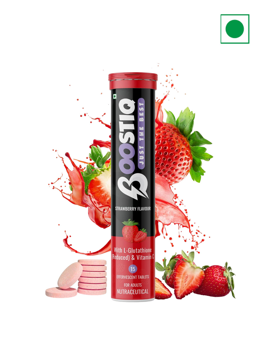 Boostiq Glutathione Fizzy Tablets With Vitamin C - 15 Tablets