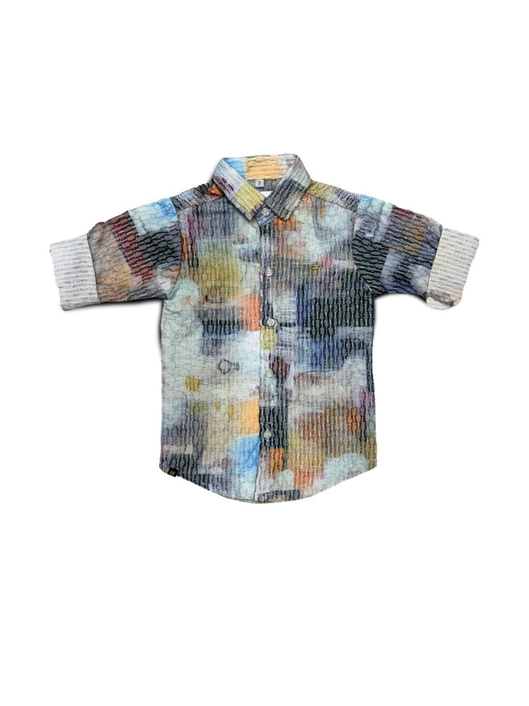 Havok Boys Multicolour Casual Abstract Printed Shirt
