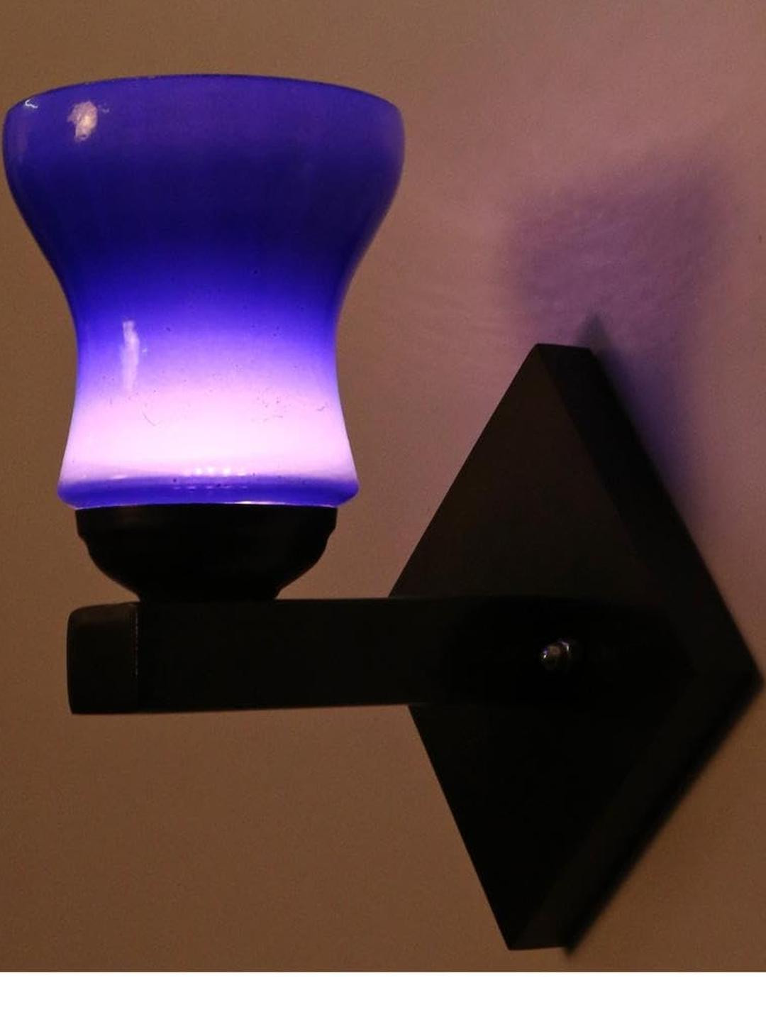 SOMIL Set of 2 Blue Glass Bell Shaped Wall Lamp