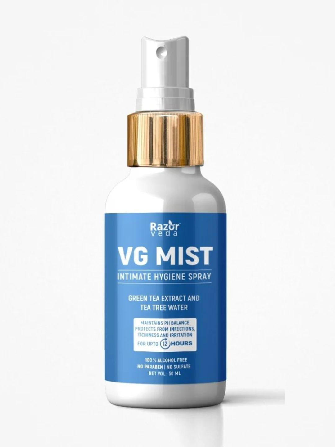 Razorveda Women White Intimate Hygiene Spray With Green Tea Extract & Tea Tree Water 50ml