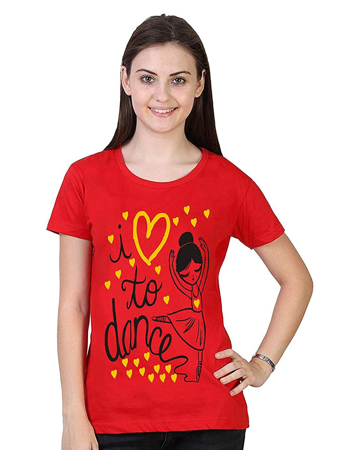 MIST N FOGG Women Typography Printed Round Neck Cotton T-shirt